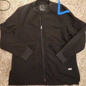 FIGS black BELLERY SCRUB JACKET size LARGE